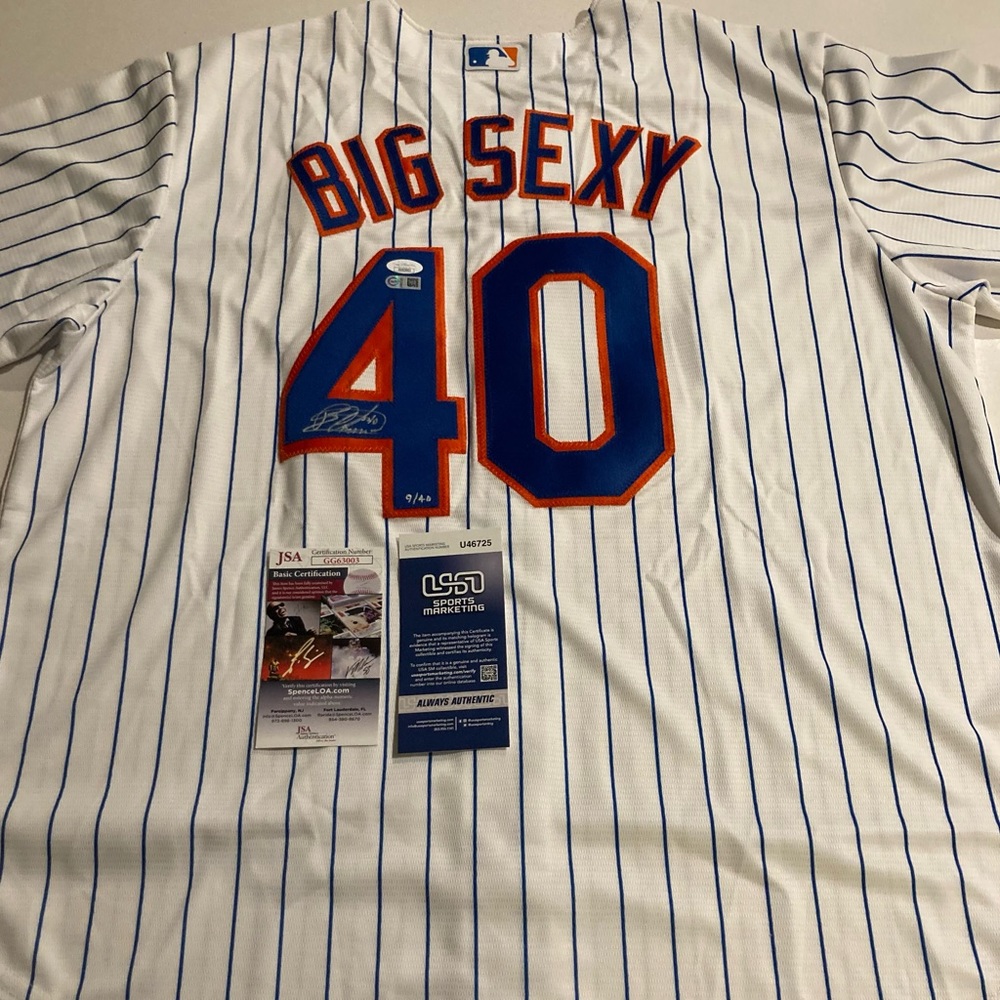BARTOLO COLON “Big Sexy” Signed NEW YORK METS JERSEY LE #9/40 JSA USA SM COA